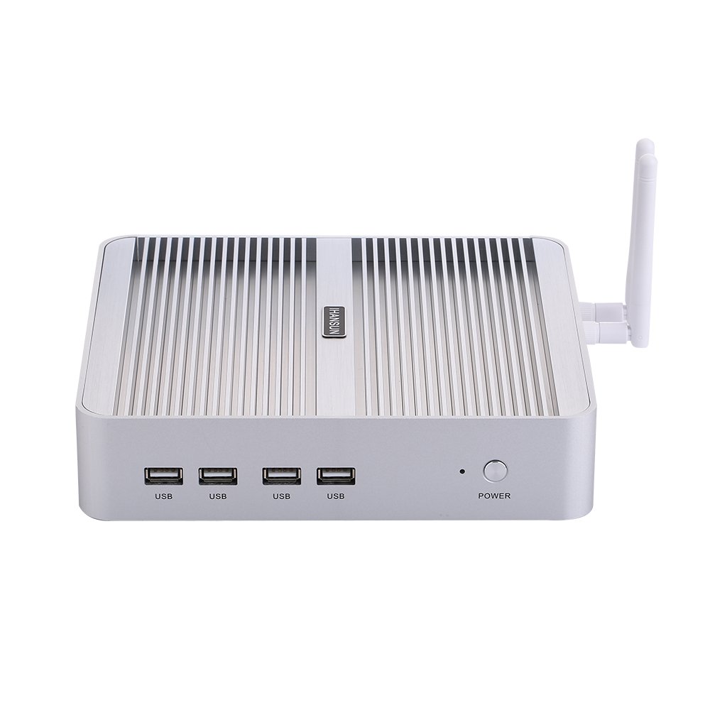 HUNSN Fanless Mini PC Desktop Computer HTPC Kodi Box I5 8250U 8260U 8259U 8265U 8269U 8350U BM07 VGA HDMI 4 x USB3.0 4 x USB2.0 LAN Barebone NO RAM NO Storage NO System