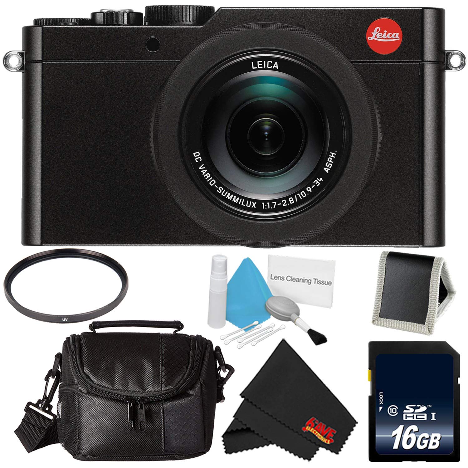 Leica D-Lux (タイプ109) 12.8メガピクセル デジタルカメラ 3.0インチLCD (ブラック) (18471) 16GBメモリーカード付き