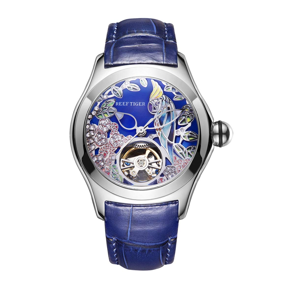 CANON - Reef Tiger RGA7105 ブルーダイヤル ラグジュアリーファッションウォッチ レディース スチール 防水 アナログウォッチ ZRGA7105-YLL