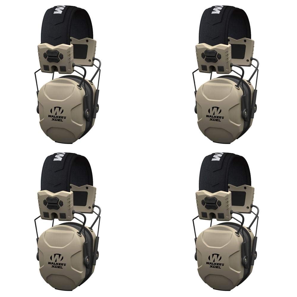 樂天商城 - Walker's XCEL 100 アクティブイヤー聴覚保護器具 イヤホンマフ (4パック)