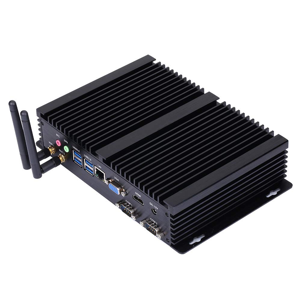 HUNSN Fanless Industrial PC Mini Computer I5 4200U 4250U 4258U 4278U Windows 11 or Linux Ubuntu IM03 VGA HDMI LAN 2 x COM RS232 2 x USB2.0 4 x USB3.0 8G RAM 256G SSD