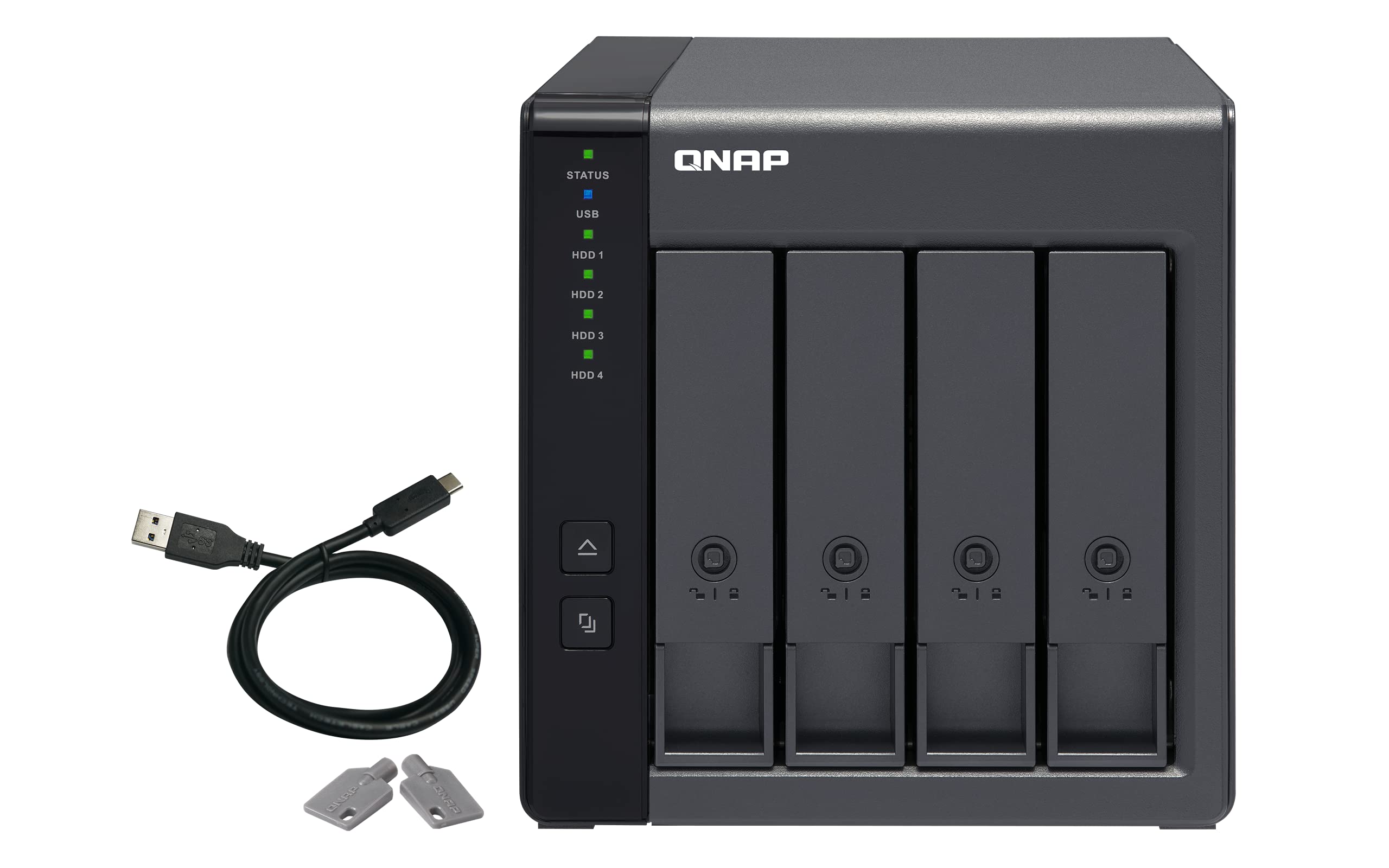 QNAP(キューナップ) TR-004 4ベイ USB 3.0 RAID 拡張エンクロージャー DAS (ダイレクトアタッチドストレージ) 2年保証