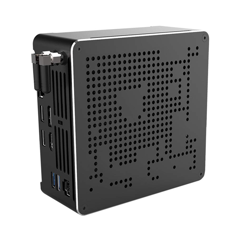 Partaker I7 Mini PC HTPC Mini Desktop PC Intel Core I7 8750H Windows 10 Pro or Linux Ubuntu HDMI DP Type-C 2 x LAN Dual WiFi BT 4.2 16G RAM/240G SSD