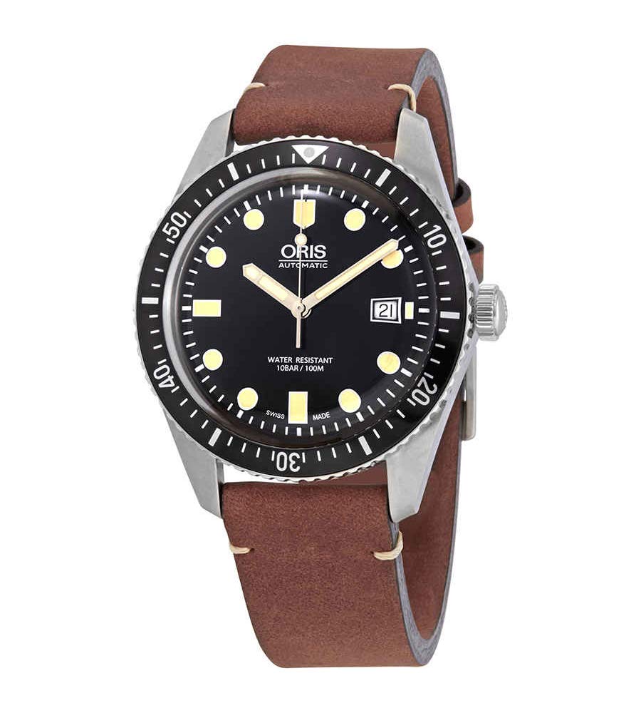 Oris Divers Sixty-Five ���������󥺥����å� �֥饦��쥶�����ȥ�å� - 73377204054LS