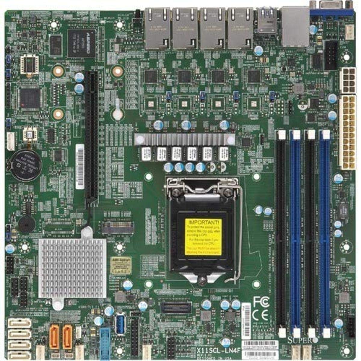 Hewlett Packard - SUPERMICRO - マザーボード MBD-X11SCL-LN4F-O E-2100 LGA1151 C242 128GB DDR4 PCI Express microATX リテール