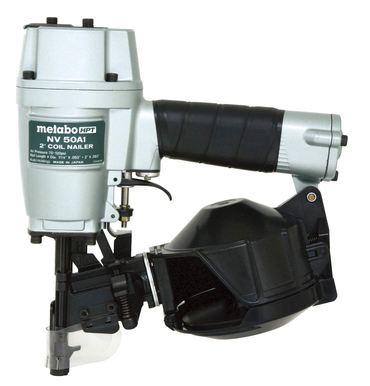 Metabo HPT ユーティリティネイラー | 1-1/4インチ - 2インチ コイルネイル | 最大400本の釘を保持 | 3/8インチ エアインレット | NV50A1