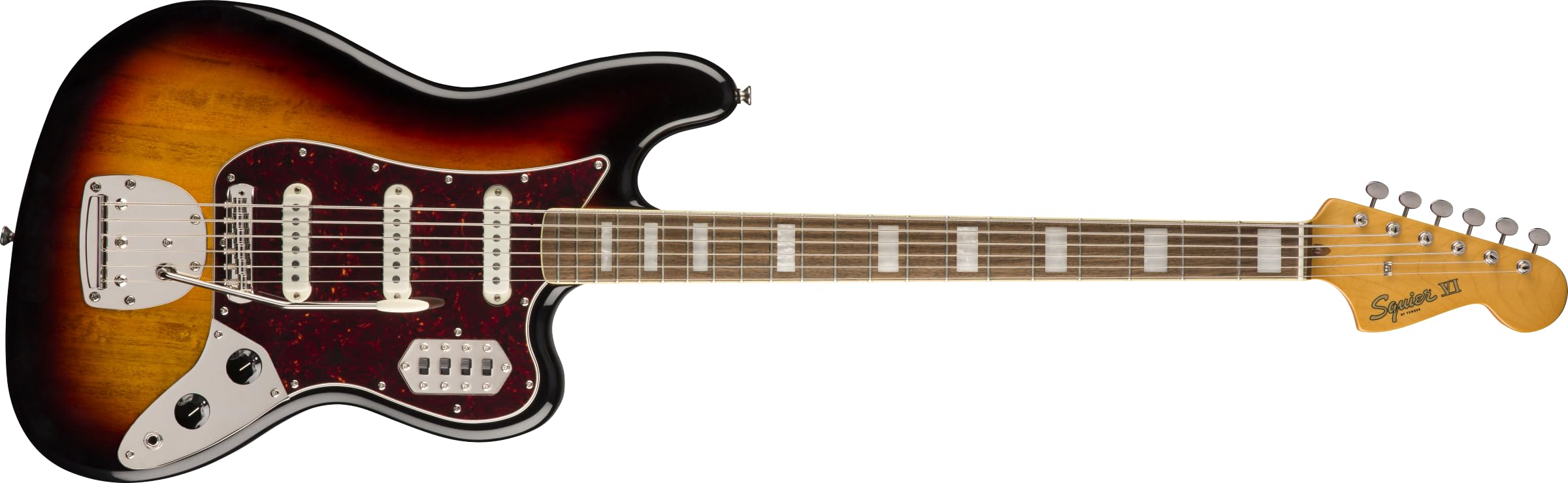 Squier by Fender エレキベース Classic Vibe Bass VI Laurel Fingerboard 3-Color Sunburst ソフトケ..