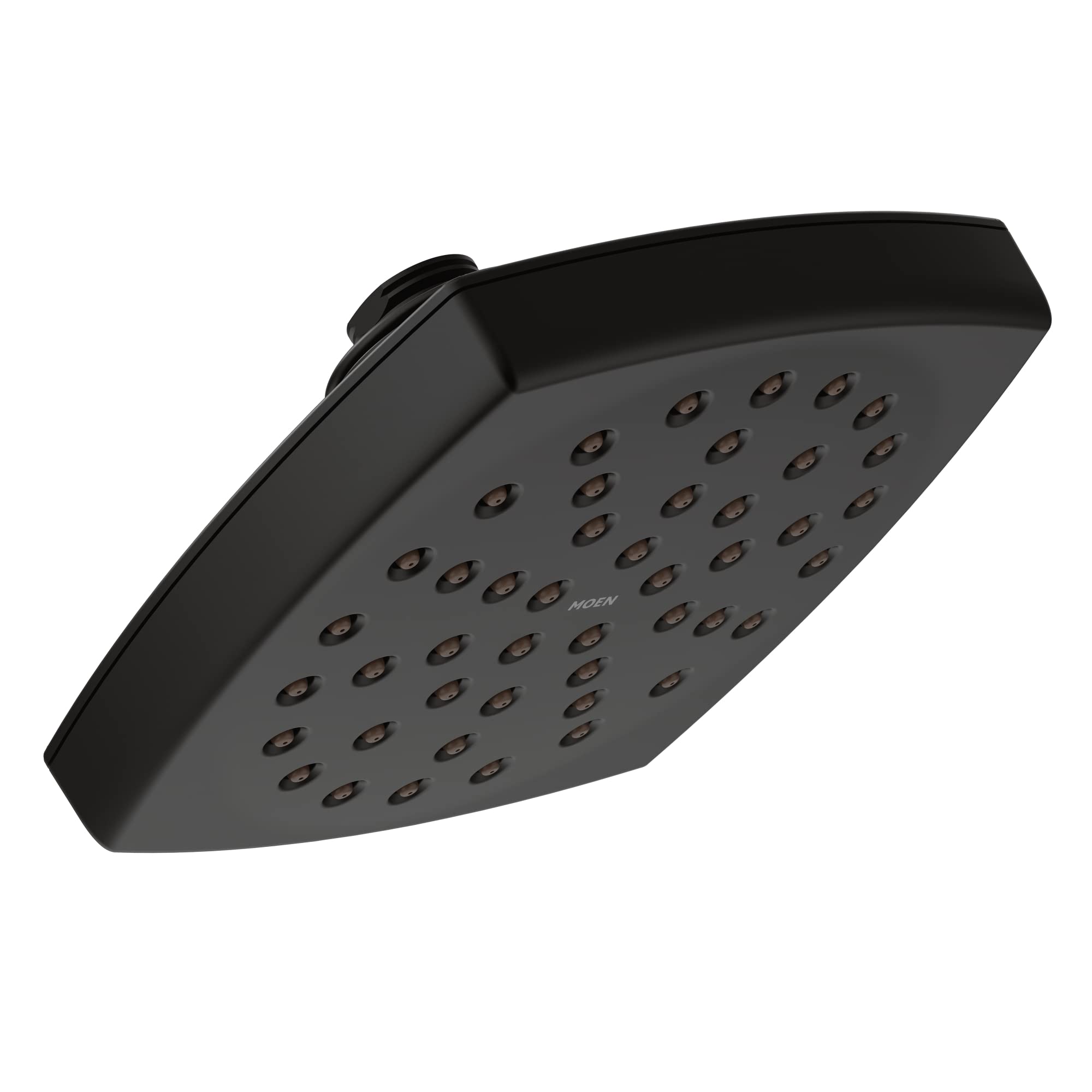 Moen S6365BL Voss 6インチ シングル機能 レインシャワー シャワーヘッド 浸漬技術付き マットブラック