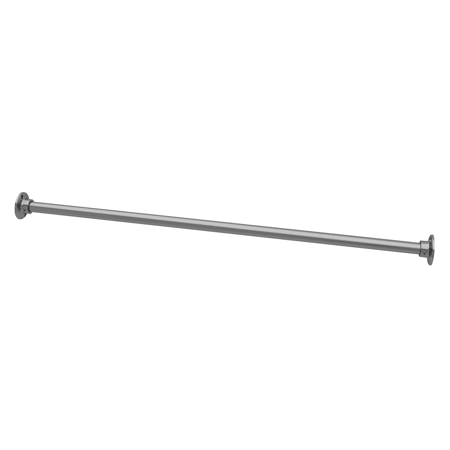 Naiture 36インチ 錆びない ステンレススチール ストレートシャワーカーテンロッド つや消しニッケル仕..