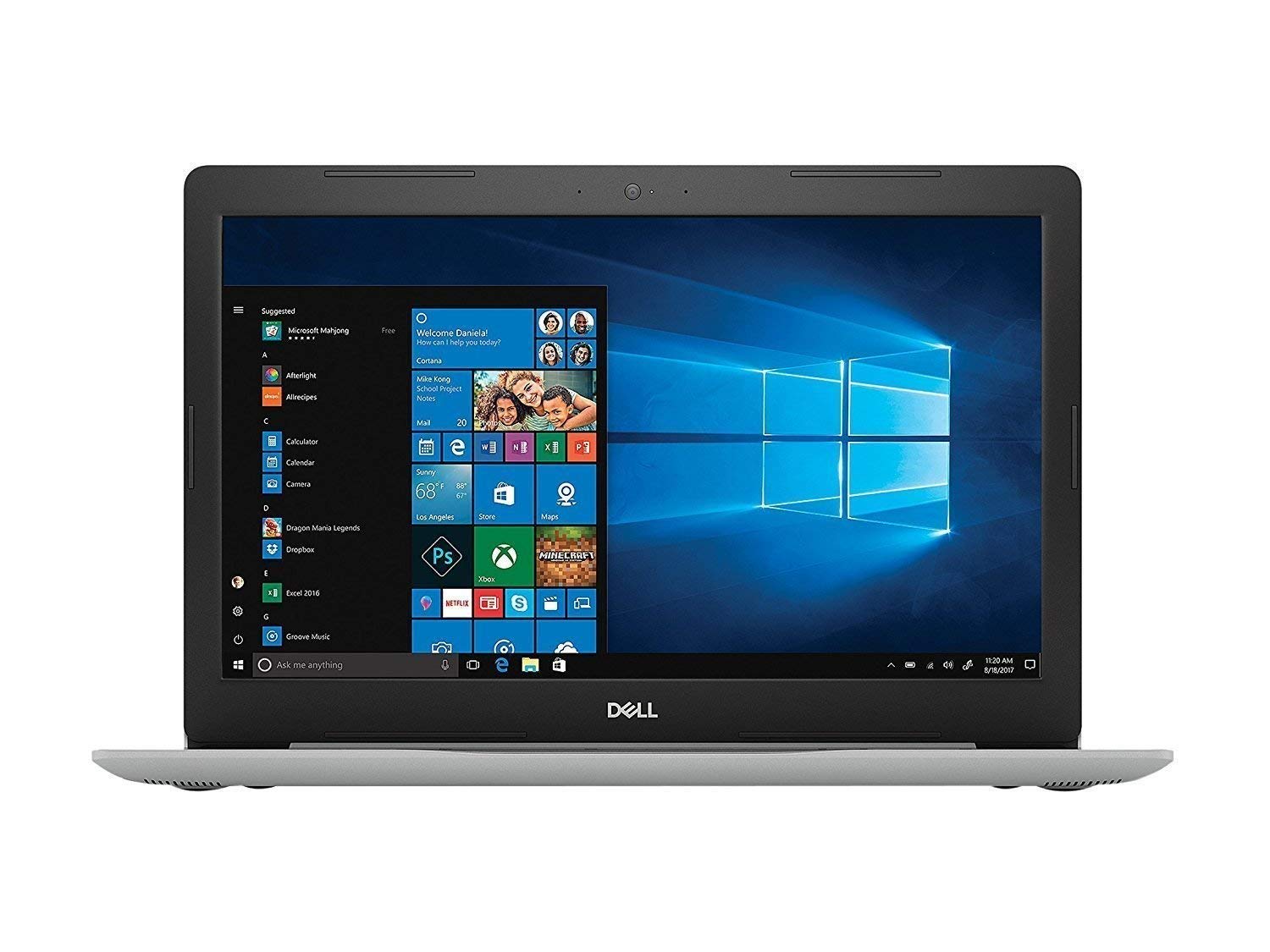 2019 Dell Inspiron 15 5000 15 6 Laptop Computer Intel Core i7-7500U Up to 3.5GHz 4GB DDR4 RAM + 16GB Optane Memory 1TB HDD 802.11AC WiFi Bluetooth 4.1 HDMI USB 3.1 Silver Windows 10 Home