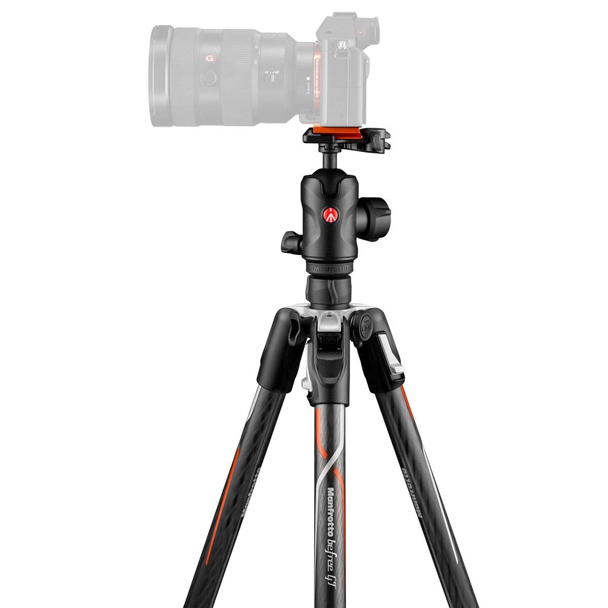 Manfrotto Befree GT 4セクション カーボンファイバートラベル三脚 496ボールヘッド付き ブラック