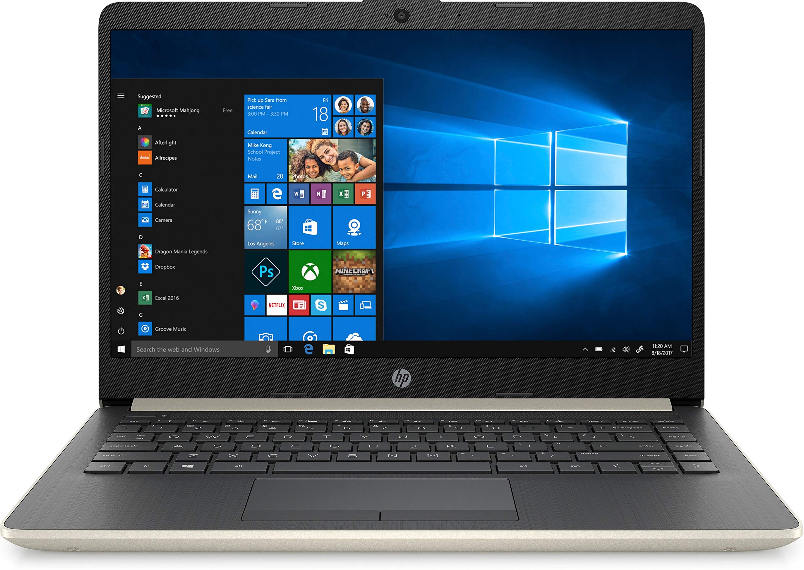 Refill Ink - HP 14 Slim Laptop 14 HD Display Ryzen 3 3200U AMD Radeon Vega 3 Graphics 4GB 128GB SSD Pale Gold 14-dk0024wm