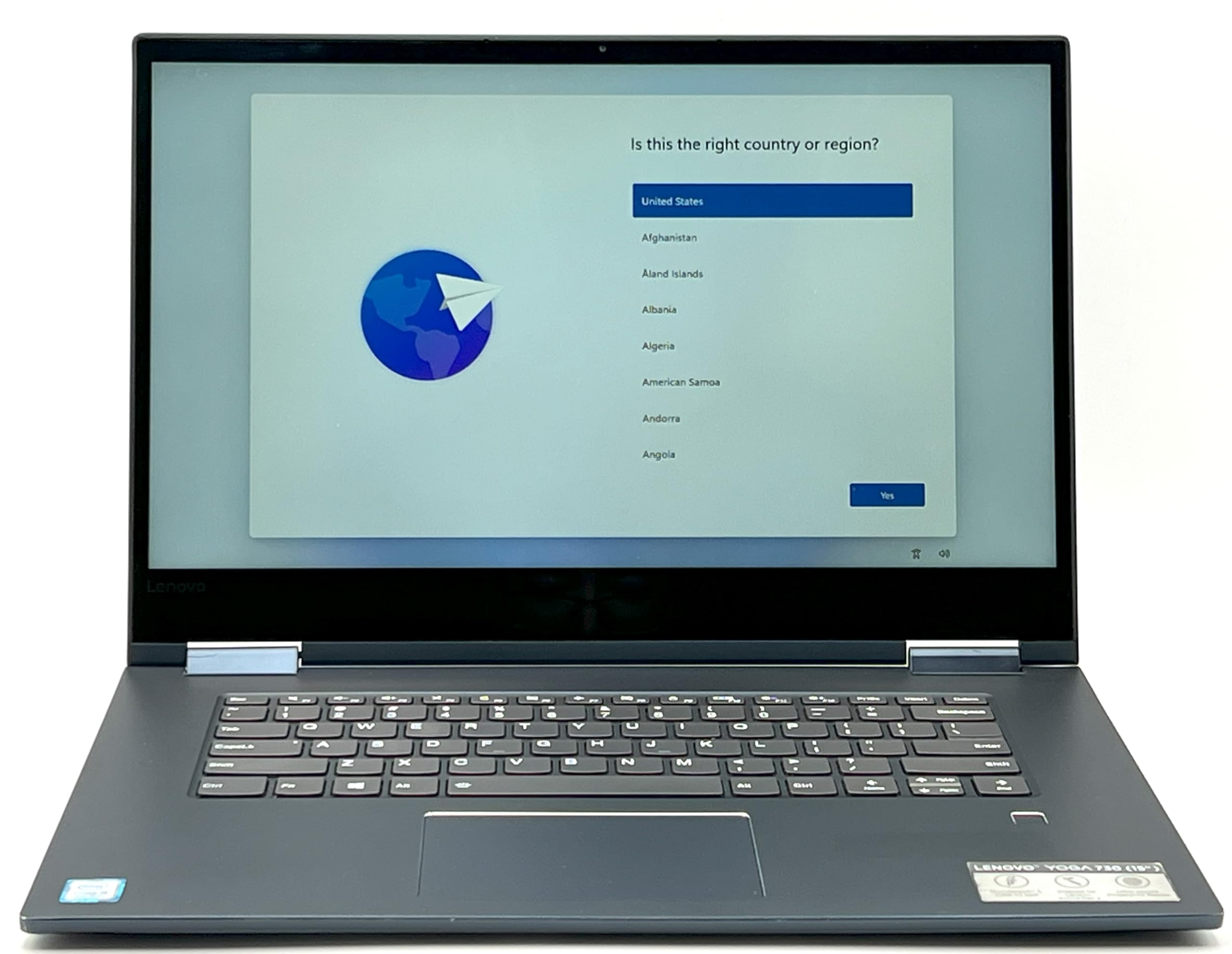 Lenovo (レノボ) - Yoga 730 2イン1 15.6インチ タッチスクリーンノートパソコン - Intel Core i5-12GB メモリ - 256GB ソリッドステートドライブ - アビス ブルー