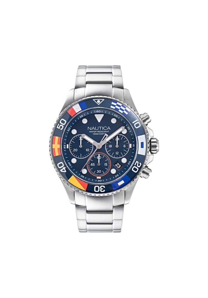 樂天商城 - Nautica Men's Westport NAPWPF909 Silver Stainless-Steel Quartz Fashion Watch