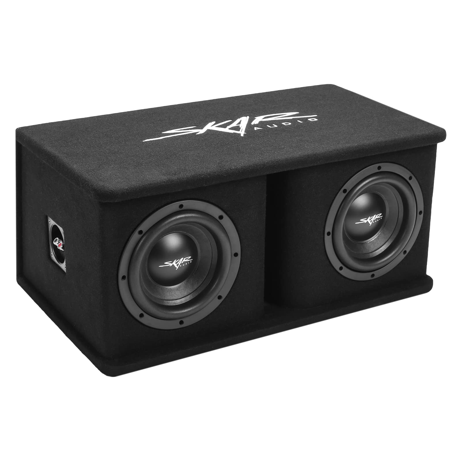 Skar Audio デュアル8インチ 1400W Loaded SDRシリーズ 通気口付きサブウーファーエンクロージャ SDR-2X8D4