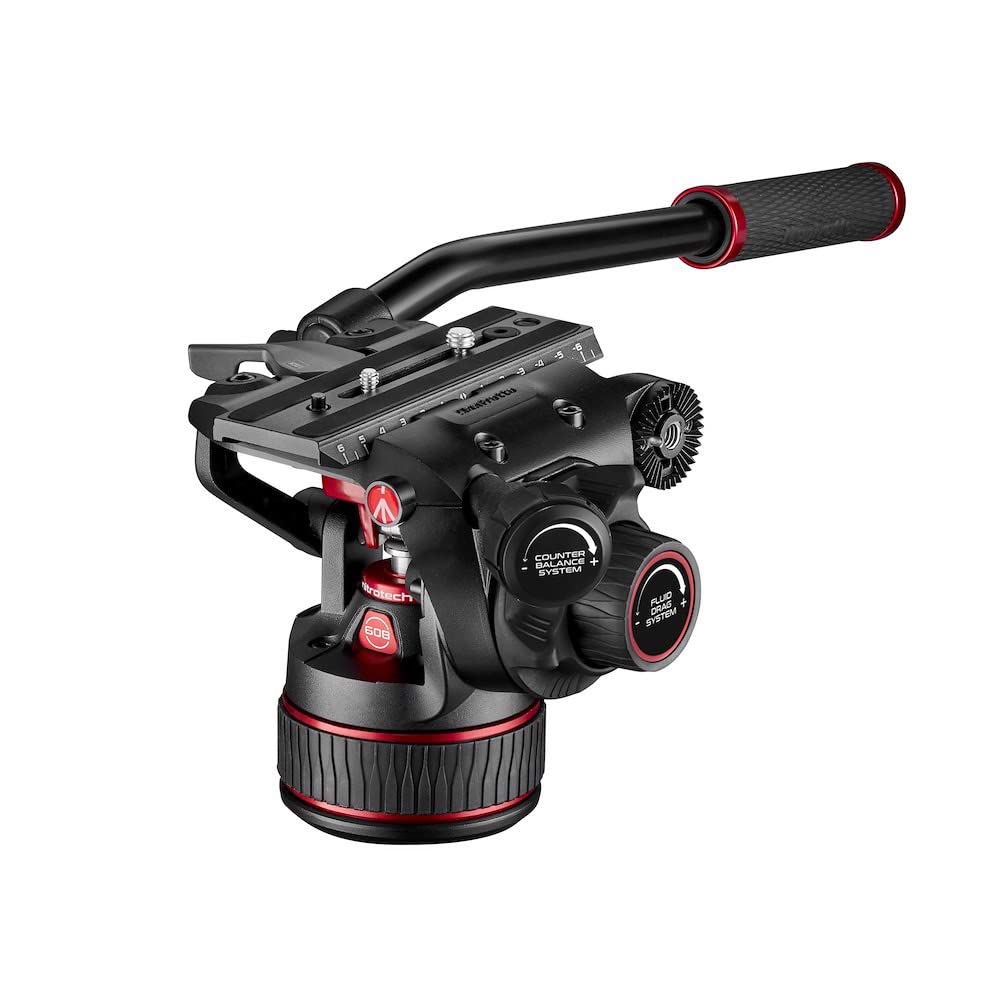 Manfrotto Nitrotech フルードビデオヘッド デジタル一眼レフ、ミラーレス、ビデオ、シネマカメラ用 - ..