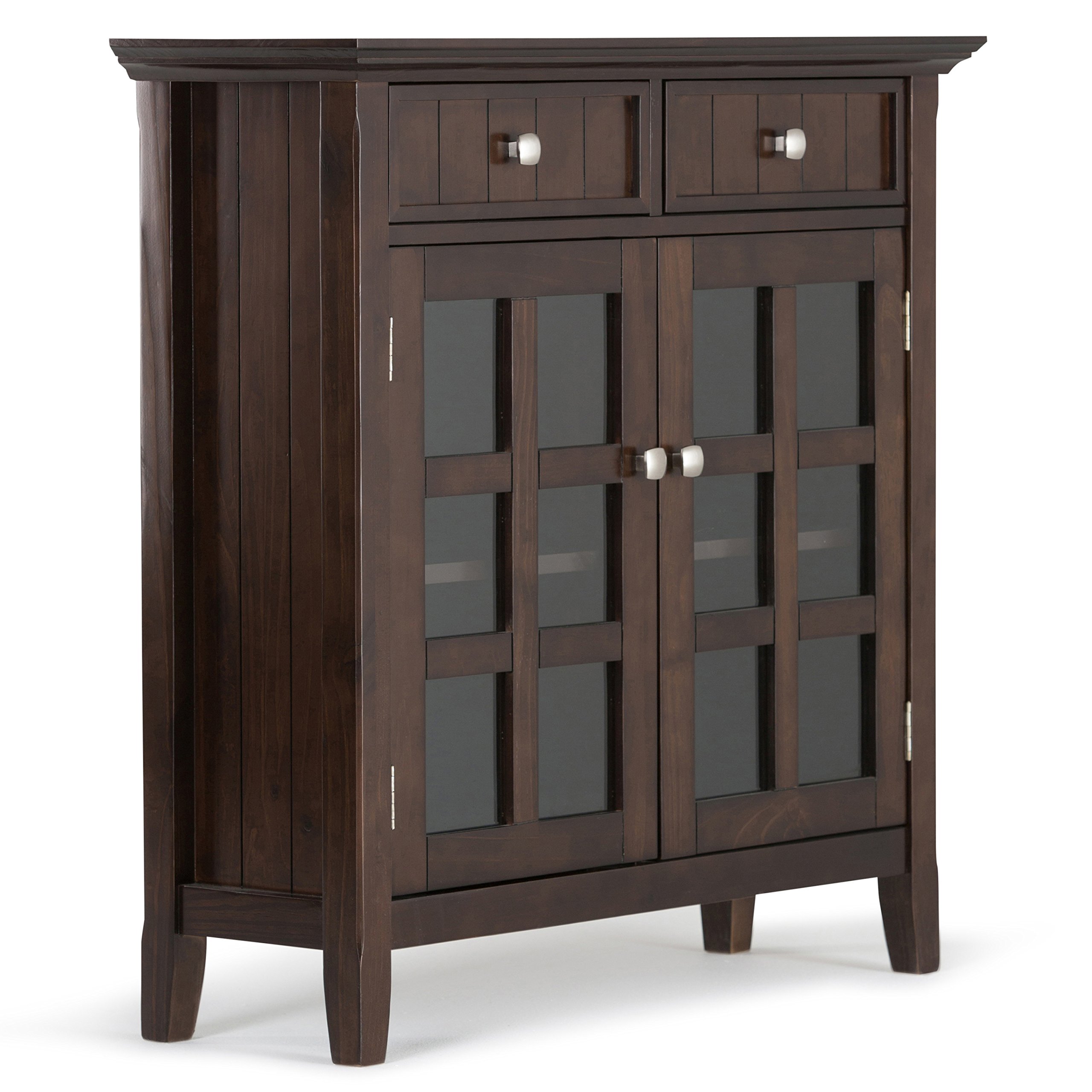 Simpli Home Acadian Solid Wood 36 inch Wide Rust