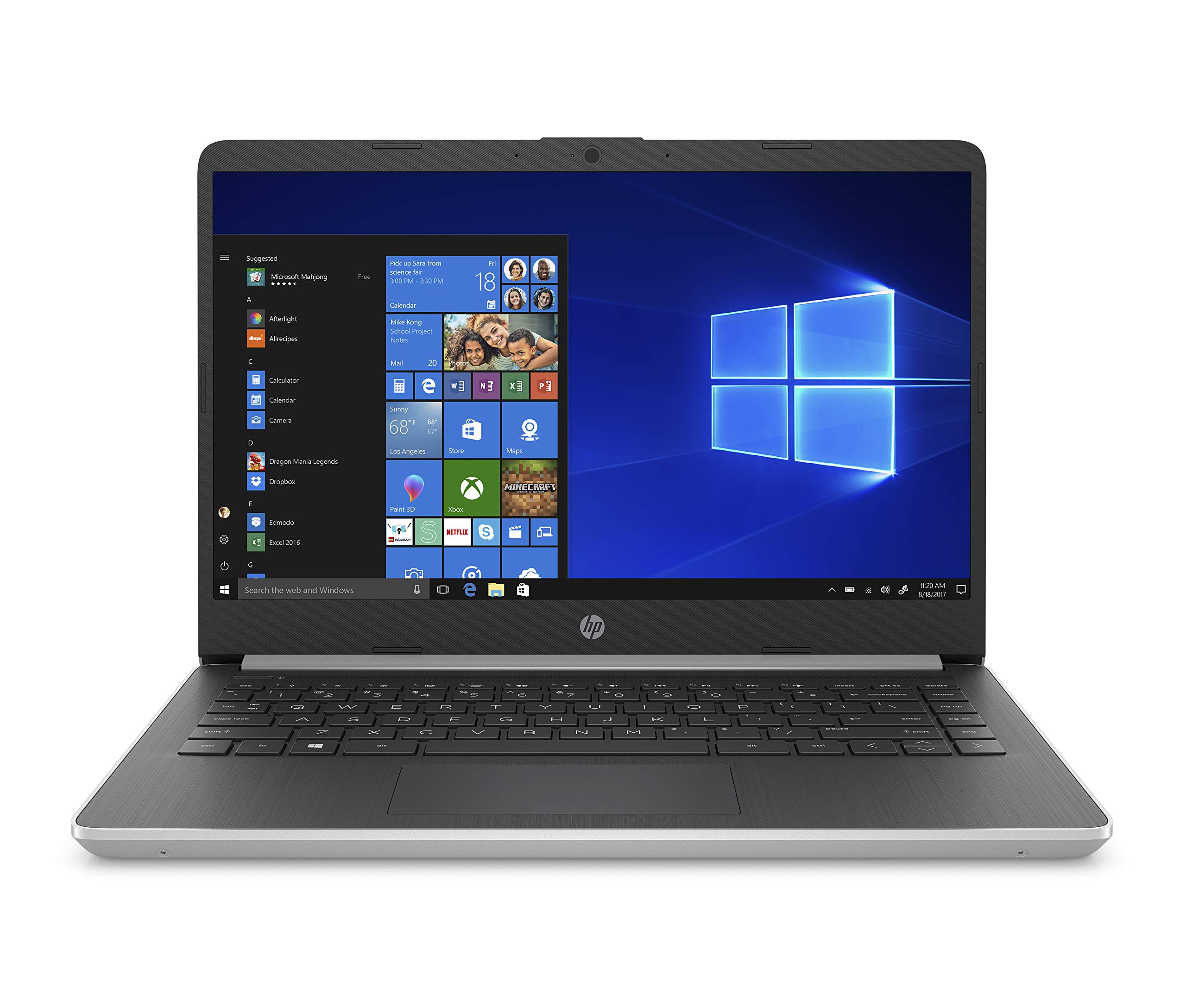 HP 14-Inch Laptop 10th Gen Intel Core i3-1005G1 4 GB SDRAM 128 GB Solid-State Drive Windows 10 Home in S Mode (14-dq1010nr Silver)