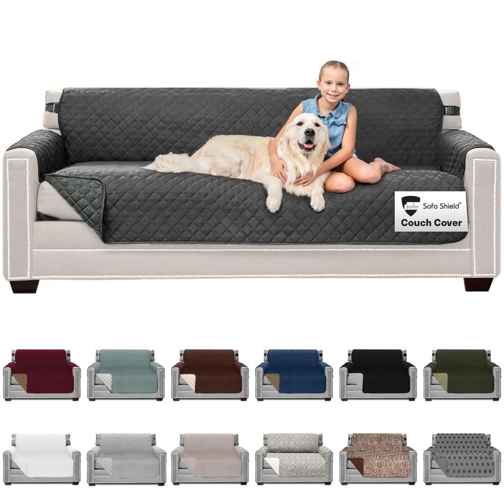 ソファシールド 特許取得済みソファカバー リバーシブル 破れにくく汚れにくいスリップカバー キルティ..