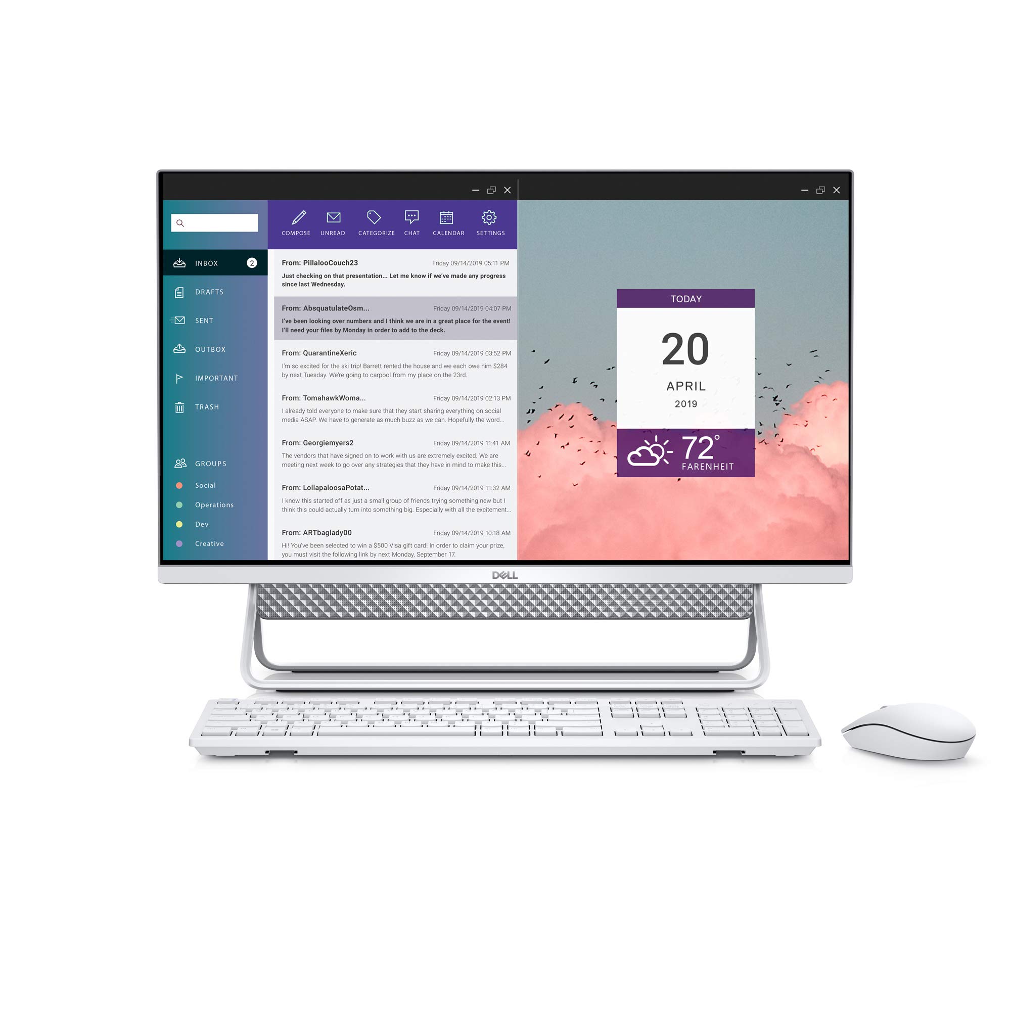 Dell Inspiron 27 AIO 27 FHD Intel Core i7-10510U NVIDIA MX110 2GB 1TB HDD + 512GB SSD Storage 16GB RAM i7790-7388SLV-PUS