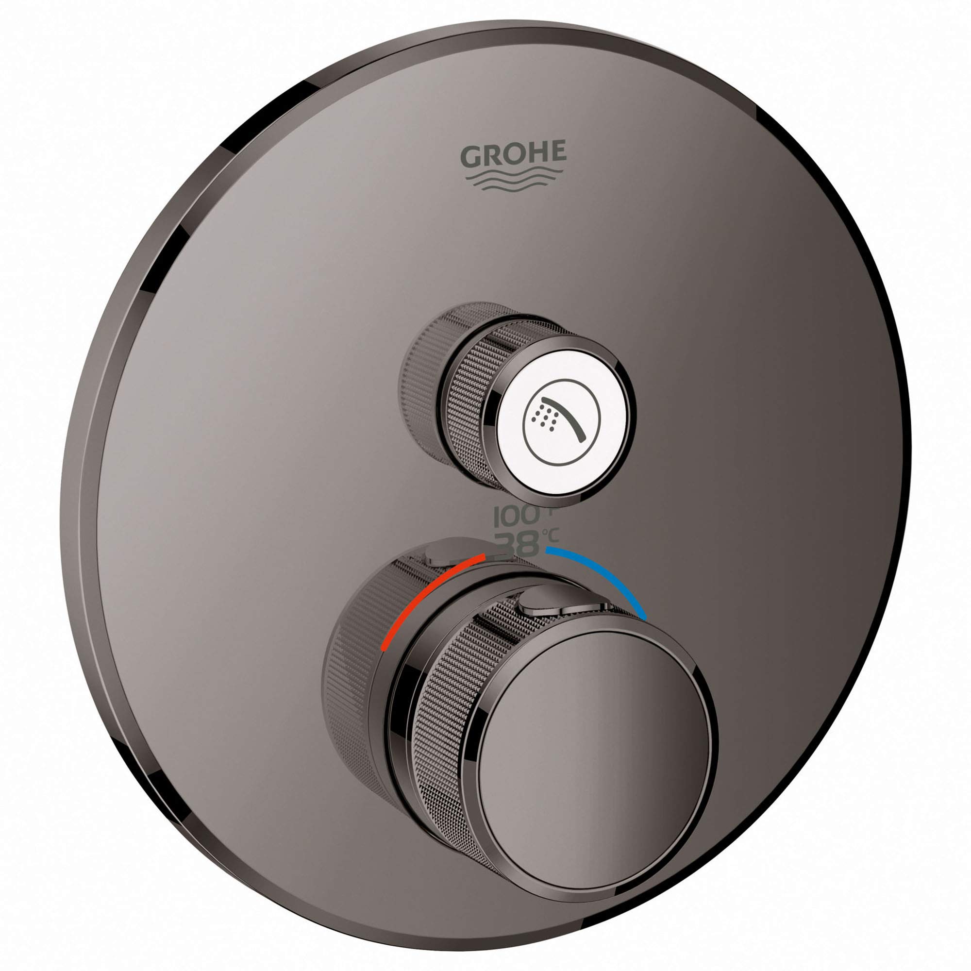 GROHE 29136A00 Grohtherm SmartControl 単機能温度調節トリム コントロールモジュール付き ハードグラファイト