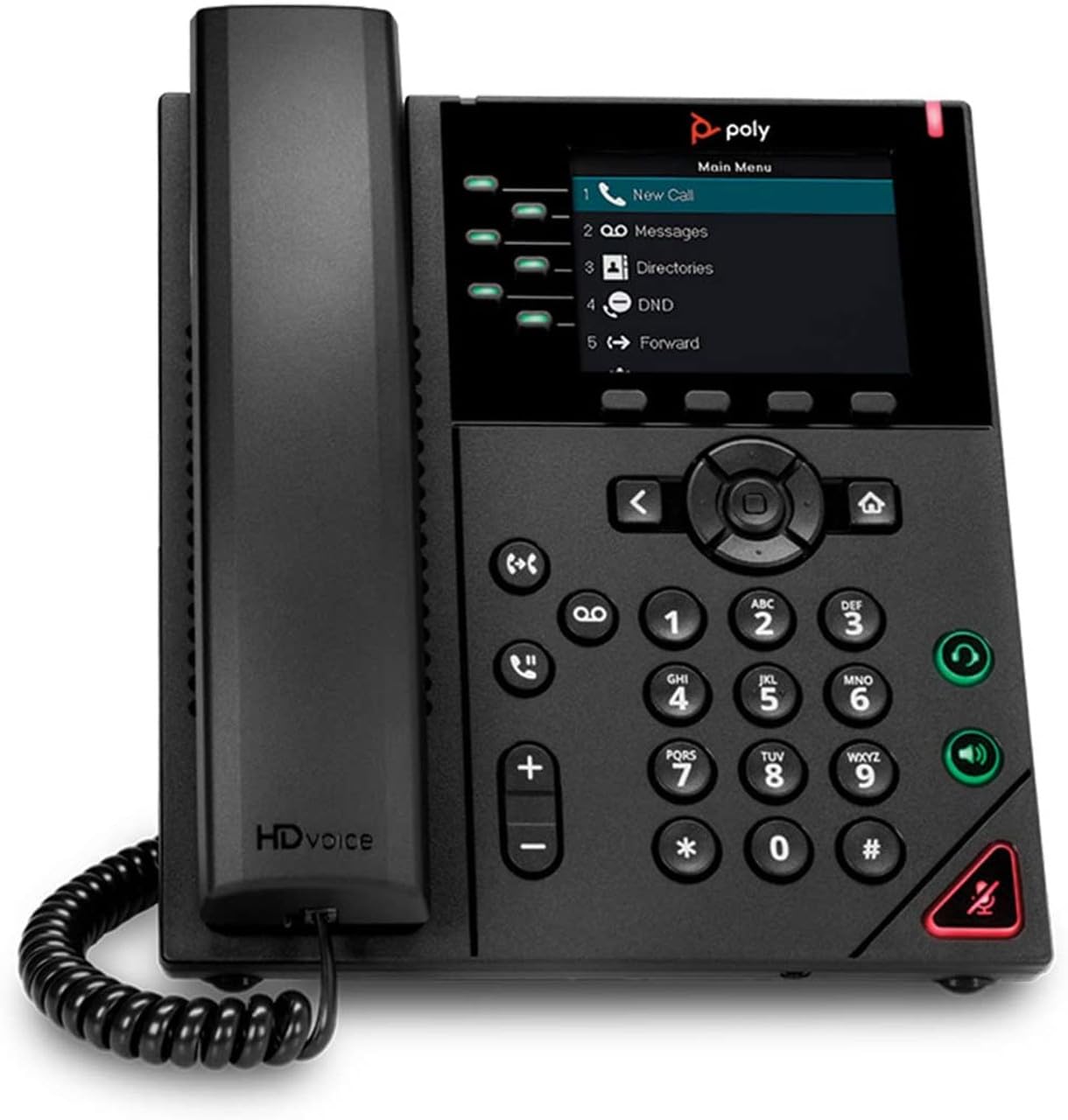 Polycom VVX 350 ビジネス 6ライン ミッドレンジ IP デスクフォン カラーディスプレイ付き