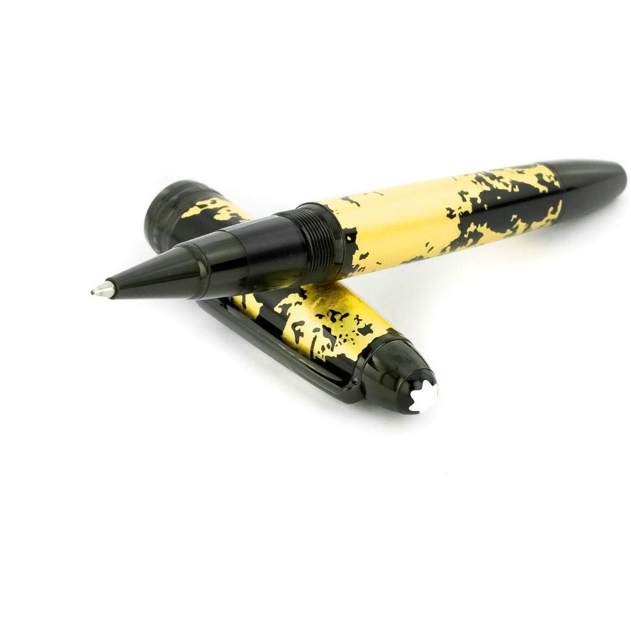Montblanc Meisterstuck ソリティアカリグラフィー ゴールドリーフ ローラーボールペン 119689
