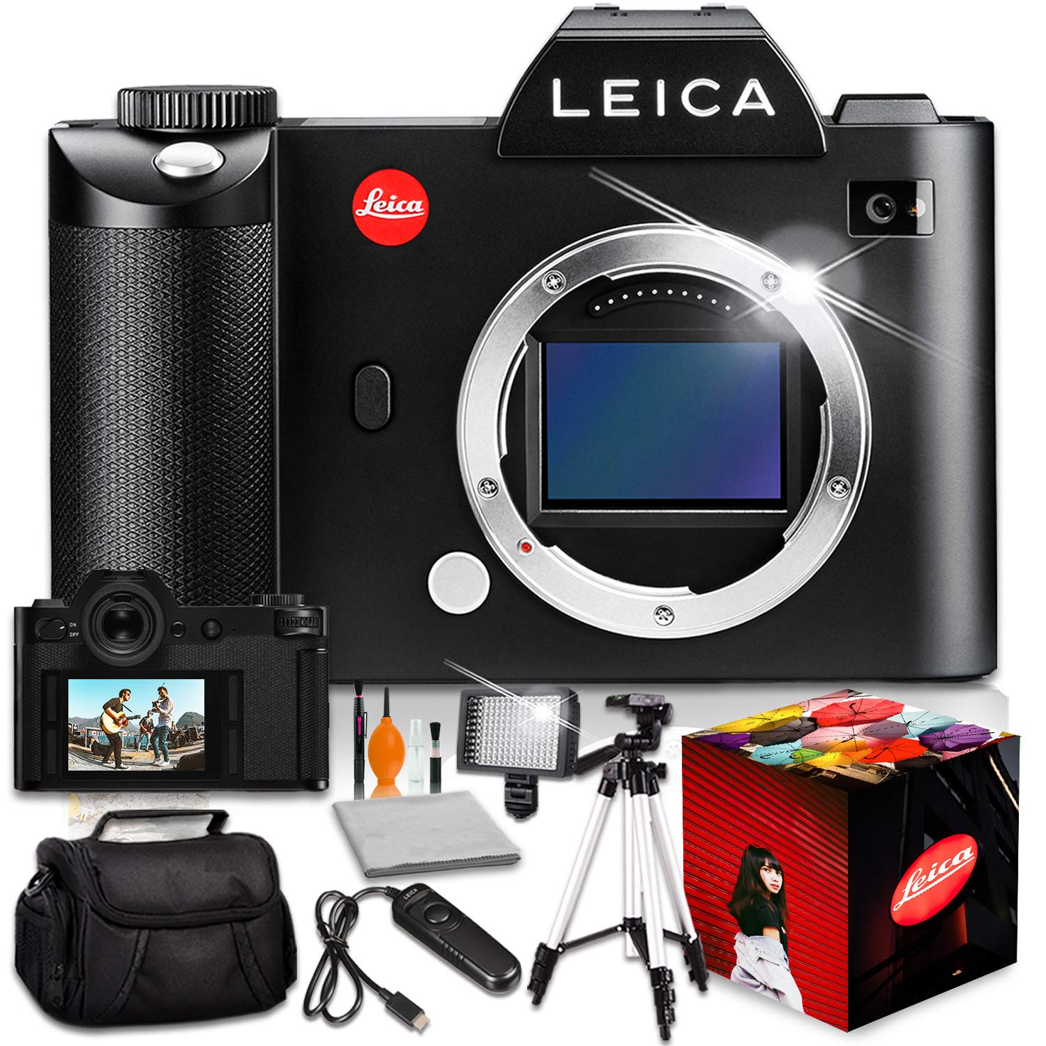 Leica SL (Typ 601) Mirrorless Digital Camera with 72 inch Tripod Lighting Bundle