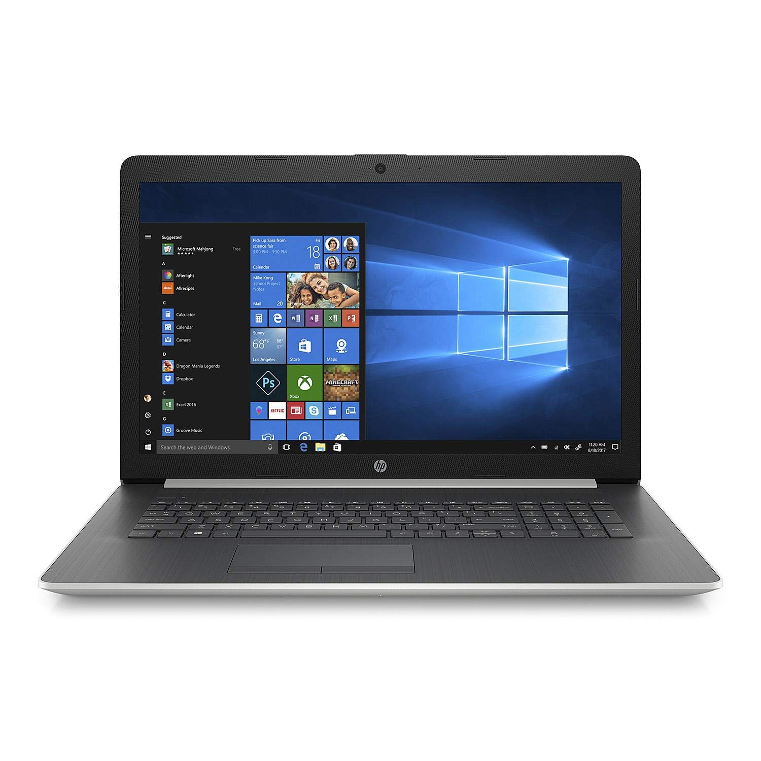 HP 17.3インチ HD+ ノートパソコン Intel(インテル) Core i7-8565U プロセッサー 8GBメモリ 256GB SSDストレージ 光学ドライブ バックライトキーボード 2年間のHPケアパック 偶発的な損傷保護 Windows 10 Home