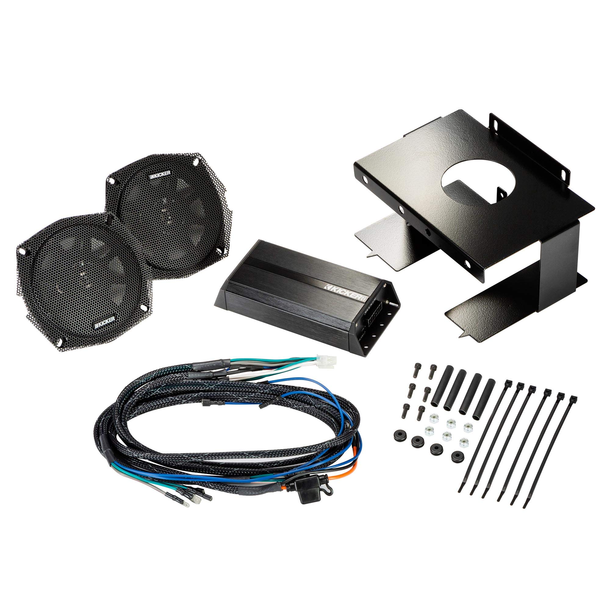 CANON - KICKER 46HDS962 5-1/4インチ 同軸スピーカーと2チャンネルアンプ