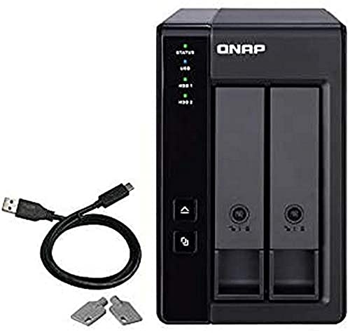 QNAP TR-002 storage drive enclosure 2.5/3.5 HDD/SSD enclosure Black
