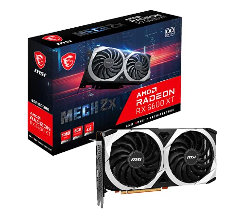 MSI Radeon RX 6600 XT MECH 2X 8G OC ゲーミンググラフィックカード - 8GB GDDR6 2602MHz PCI Express 4 128ビット 3X DP v 1.4 HDMI 2.1 (4K 8K対応)