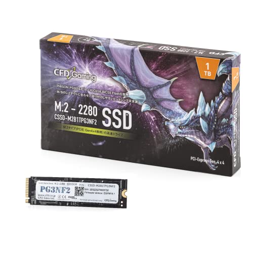 CFD PG3NF2꡼ 1TB (ɤ߼4,950MB/s) M.2 2280 NVMe PCI-E Gen.4 x 4 (NVMe 1.3) ¢SSD CSSD-M2B1TPG3NF2