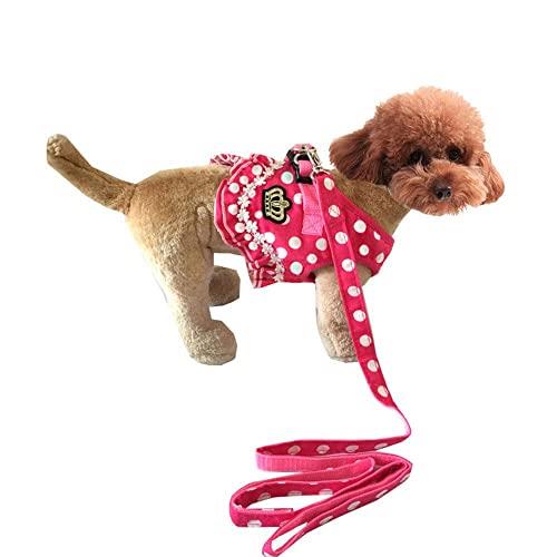 OSC 犬 ハーネス 犬用 胴輪 1.2mリード ハーネス 2点セット 猫 Tシャツ 犬服 ペット用品 小型 中型 犬 猫 キャットウェア ドッグウェア 調節可能 簡単脱着 散歩用