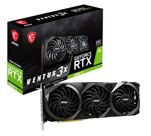 MSI (エムエスアイ) GeForce RTX 3080 Ti Ventus 3X 12G OC ゲーミンググラフィックスカード - RTX 3080 Ventus Fan 3X 12GB GDDR6X 384ビット PCI Express Gen 4 DisplayPort v1.4a HDMI 2.1 Frozr 4K