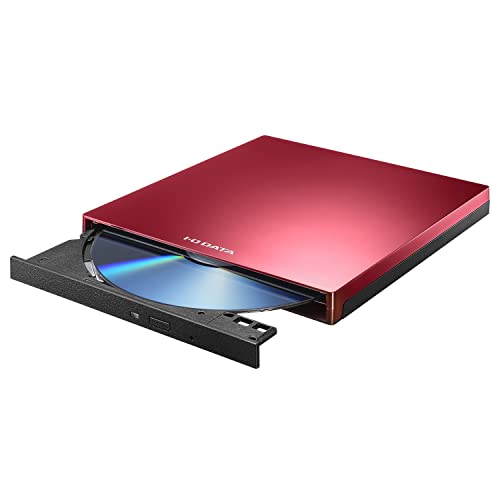アイ・オー・データ IODATA ブルーレイドライブ データ保存 USB A対応 データ保存ソフト BDメディア1枚付き【Windows・Mac両対応】レッド 日本メーカー BRP-UB6R/E