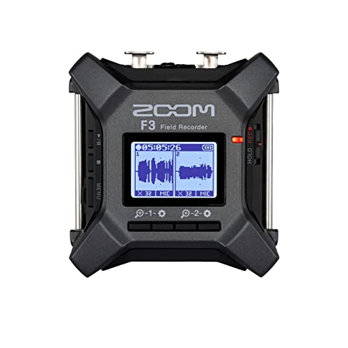 ZOOM ズーム フィールドレコーダー 2チャンネル入力32bitフロート録音 2022年発売 F3 黒