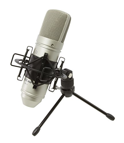 TASCAM(タスカム) TM-80 コンデンサーマイク 単一指向性/48Vファントム電源/18mmの大型ダイヤフラム/XLRマイクケーブル・サスペンション・卓上スタンド付属/ボーカル 楽器 配信