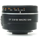 SAL30M28説明 商品の説明 ●ソニー デジタル一眼レフカメラ用レンズ DT 30mm F2.8 Macro SAM SAL30M28●標準45mm相当の小型軽量APS-Cフォーマットのデジタル一眼レフカメラ専用マクロレンズです。●無限遠から等倍までの全域でAF撮影が可能。●レンズ内にSAM(スムーズAFモーター)を内蔵し、スムーズなAF駆動を実現。●レンズの最前面から最短約2cmまで被写体に近づいて撮影でき、花や小物などの近接撮影にとても便利です。●50mmマクロレンズと比べても、さらに画角が広く、背景を生かしたマクロ表現が楽しめます。●APS-Cフォーマット専用レンズ(フィルム一眼レフカメラには使用できません)●大きさ:最大径φ70mm、全長45mm●質量:約150g ご注意（免責）＞必ずお読みください 新品未使用品です、開封したが、全く使用してない。入金確認後すぐ発送します。ご注文後は原則としてキャンセルは出来ません。