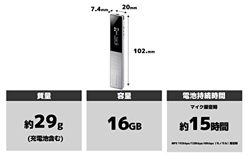 【中古】OLYMPUS ICレコーダー VoiceTrek VP-15 ホワイト VP-15 WHT