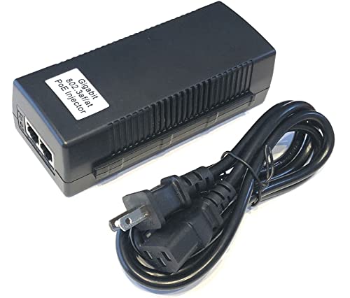 Premiertek 48V 安定供給50W 1.04A ギガビット Giga PoEインジェクター IEEE802.3at　IEEE802.3af対応 バッファローBIJ-POE-1P2GHLT BIJ-POE-1P/HG互換 サンワサプライLAN-GIHINJ2互換 エレコム EIB-UG01-PL2互換 100mまでBUFFALO　WAPM-1266R動作確認済み