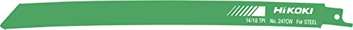 HiKOKI(ハイコーキ) セーバソーブレード レシプロソーブレード 湾曲タイプ 薄物金属解体用 No.247CW 長さ250mm 10入り 0037-1779