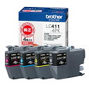 【ブラザー純正】インクカートリッジ4色パック(エコパッケージ) LC411-4PK-E 対応型番:DCP-J926N、MFC-J904N、MFC-J739DN、MFC-J939DN 他(2)