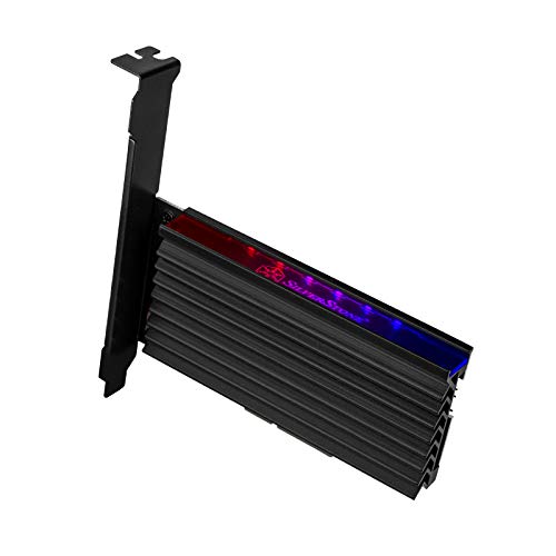Silver Stone M.2 NVMe SSD NGFF Mキー~PCIe x4 ARGBアダプタカード(冷却パッド付) SST-ECM24-ARGB