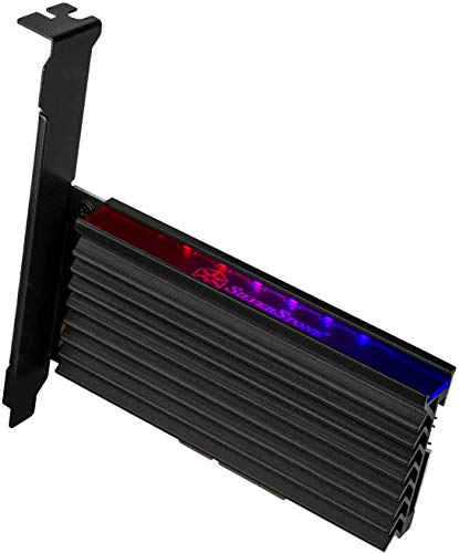Silverstone(シルバーストーン) 光る M.2 NVMe SSD 増設 PCIe x4 アダプタカード アドレサブルRGB 対応 SST-ECM24-ARGB