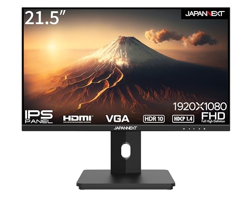 JAPANNEXT JN-I215FLFHSP 21.5インチ IPS フルHD(1920 x 1080) 液晶モニター 昇降式スタンド採用 HDMI VGA