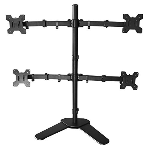 モニターアーム 4画面 スタンド式 PC 液晶ディスプレイ 13-27インチ対応 多関節 軸回転 耐荷重7kg（1台） VESA規格