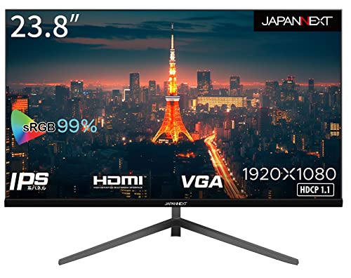 JAPANNEXT 23.8インチIPSパネル搭載 フルHD液晶モニター JN-IPS2380FHD-N HDMI VGA sRGB99%