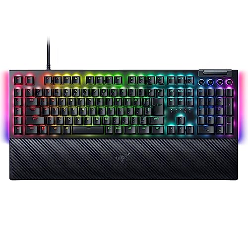 Razer レイザー BlackWidow V4 JP Green Switch 6個の専用マクロキーとメディアキーにより高度なコマンドやショートカットが設定可能な有線ゲーミングキーボード アンダーグロー Chroma RGB メカニカルスイッチ ダブルショットABSキーキャップ リストレスト付属 日本語配列