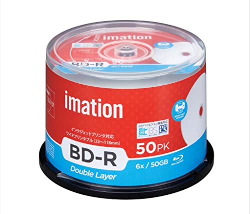 imation（イメーション） 1回録画用 ブルーレイディスク BD-R DL 50GB IM091 (片面2層 1-6倍速 50枚)